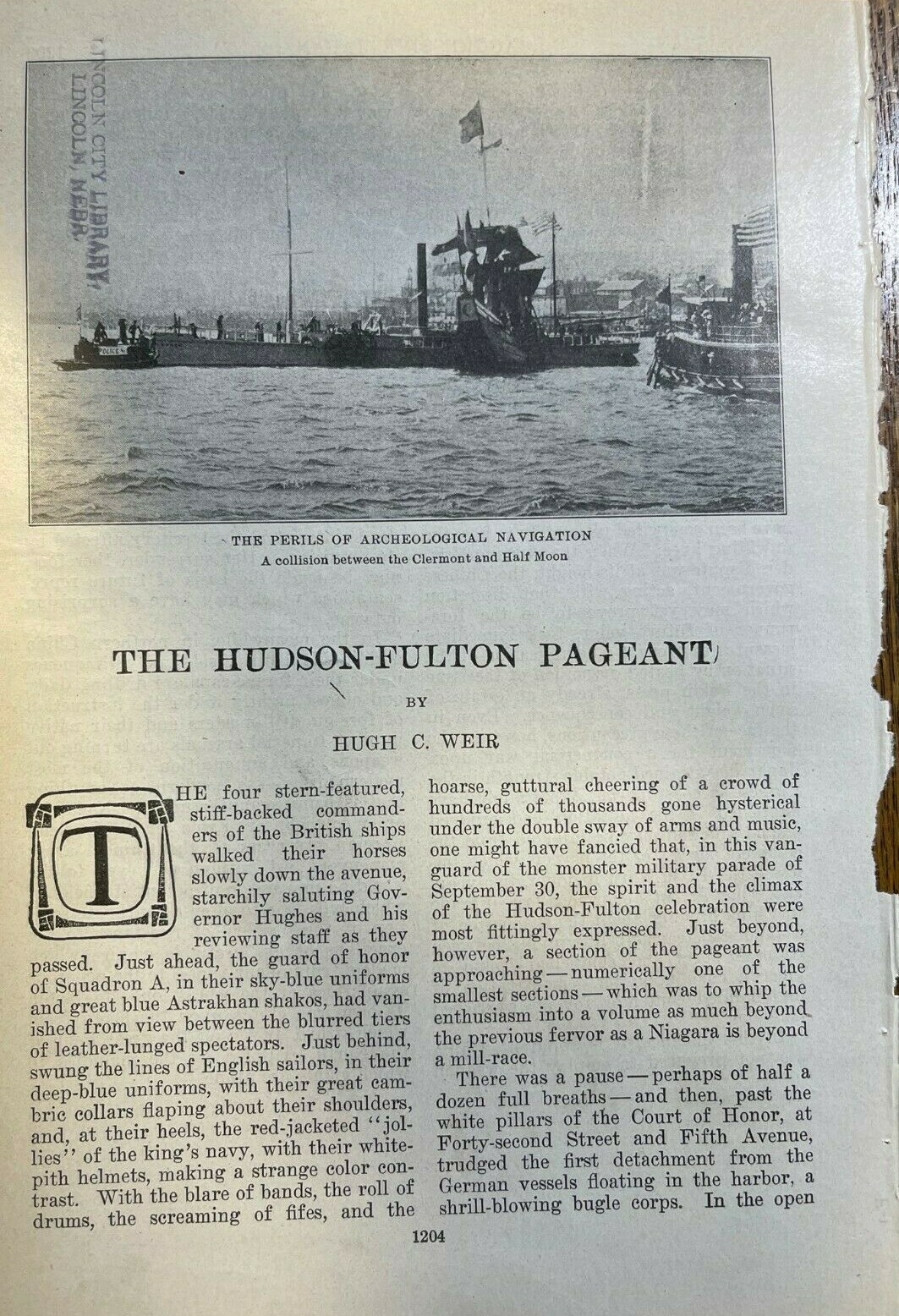1909 Hudson Fulton Celebration New York illustrated