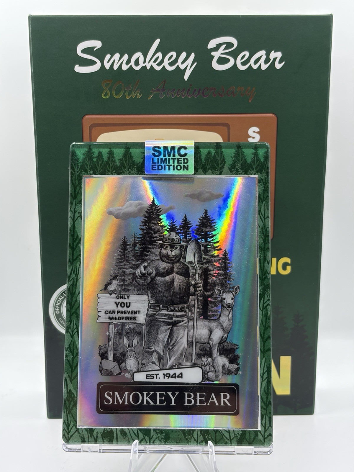 2024 Saturday Morning Cards SMC Smokey Bear Silver Variant Limited Edition /150 2024 Saturday Morning Cards SMC Smokey Bear Silver Variant Limited Edition /150