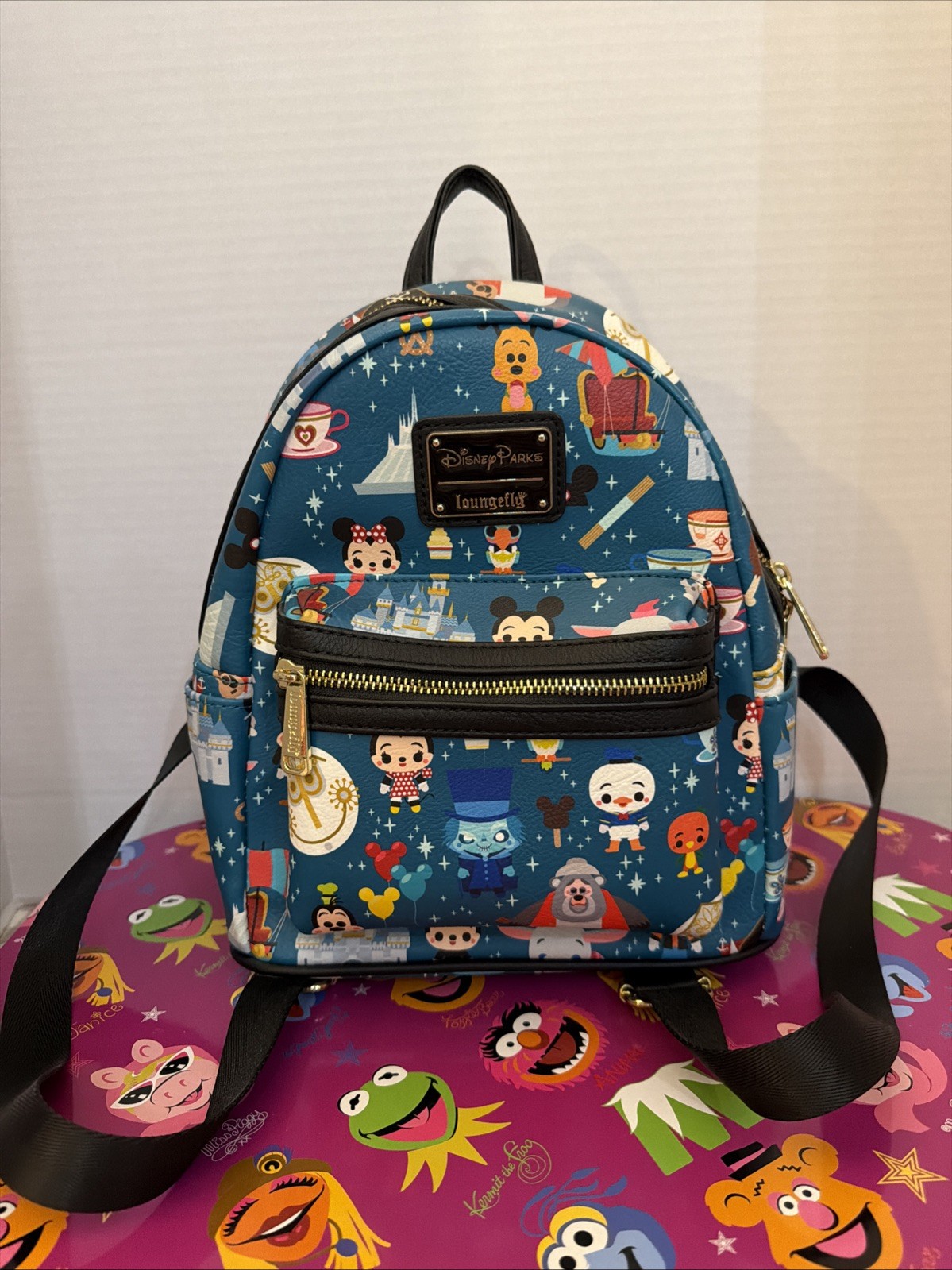 Disney Parks Loungefly Teal Mini Backpack Funko Style With Characters Disney Parks Loungefly Teal Mini Backpack Funko Style With Characters