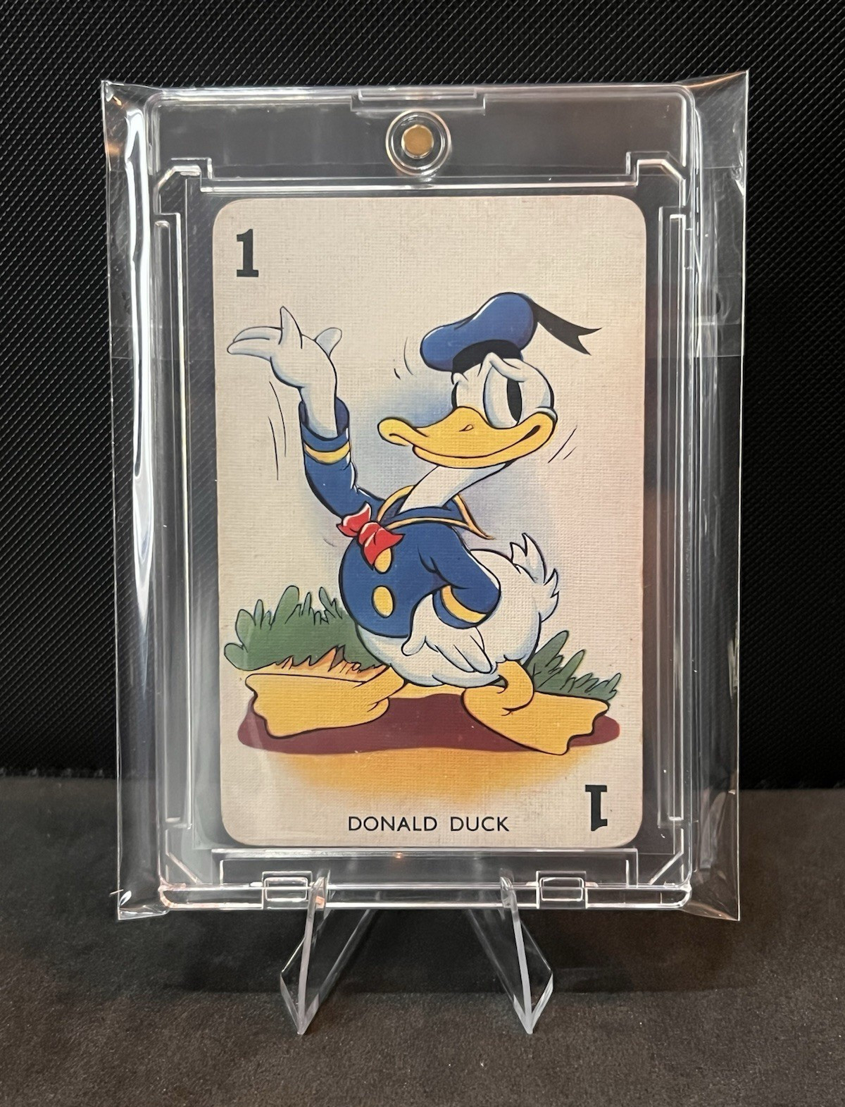 RARE-1938 CASTELL SHUFFLED SYMPHONIES DONALD DUCK DISNEY CARD - RED BACK
