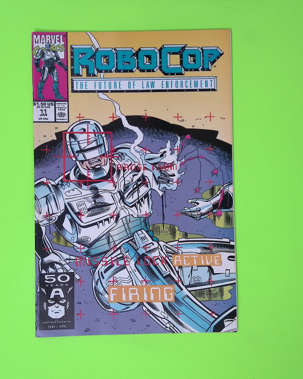 RoboCop #11 Vol. 1 1991 Marvel Comics High Grade Comic Book B21-168 RoboCop #11 Vol. 1 1991 Marvel Comics High Grade Comic Book B21-168