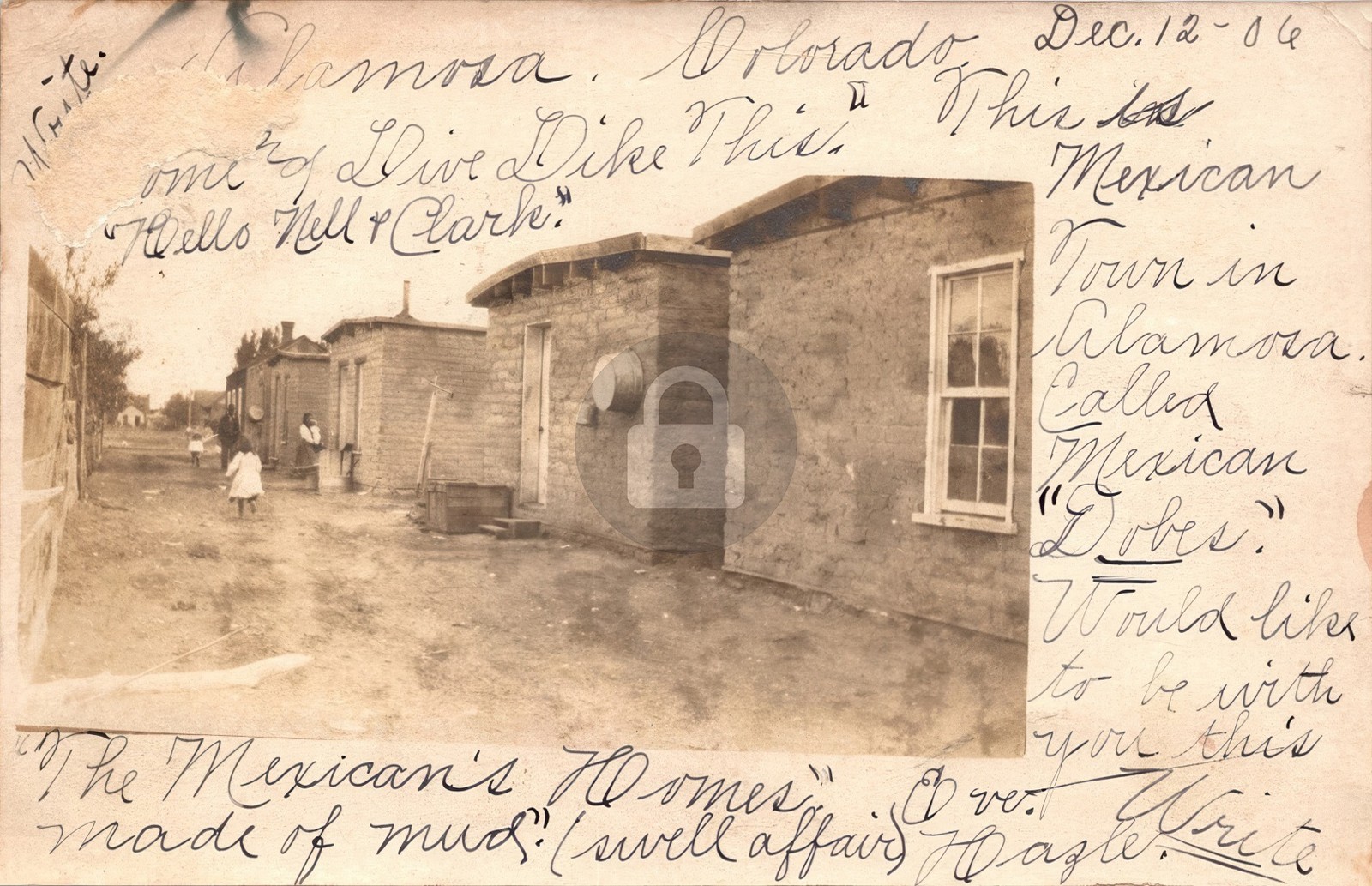 Mexican Town Alamosa CO Colorado 1906 RPPC Photo Postcard COPY Mexican Town Alamosa CO Colorado 1906 RPPC Photo Postcard COPY