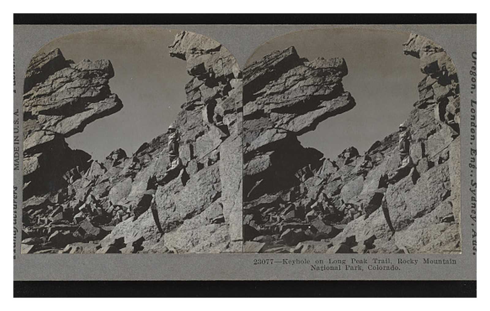 Longs Peak Colorado Keyhole Standard Postcard Longs Peak Colorado Keyhole Standard Postcard