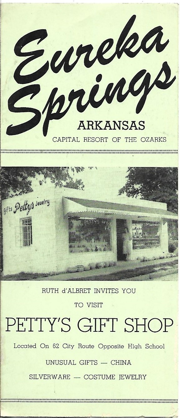 1949 Pictorial Map EUREKA SPRINGS Arkansas Petty\'s Gift Shop & Tourist Directory 1949 Pictorial Map EUREKA SPRINGS Arkansas Petty\'s Gift Shop & Tourist Directory