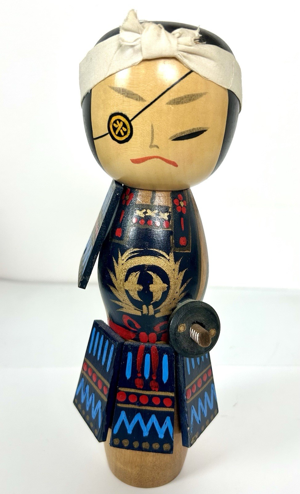 Vintage Japanese Creative Sosaku Kokeshi Doll Samurai Masamune Shoji Kawamura Vintage Japanese Creative Sosaku Kokeshi Doll Samurai Masamune Shoji Kawamura