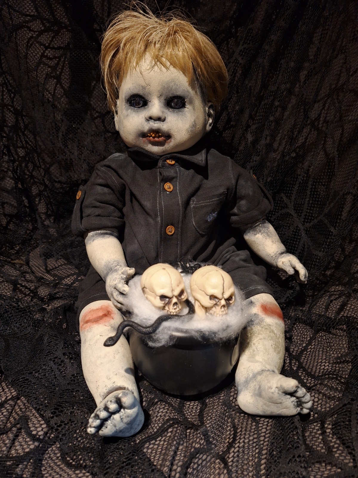 OOAK Creepy Doll Handmade 20 In Tall Halloween Prop Life Like Silicone Soft Body OOAK Creepy Doll Handmade 20 In Tall Halloween Prop Life Like Silicone Soft Body
