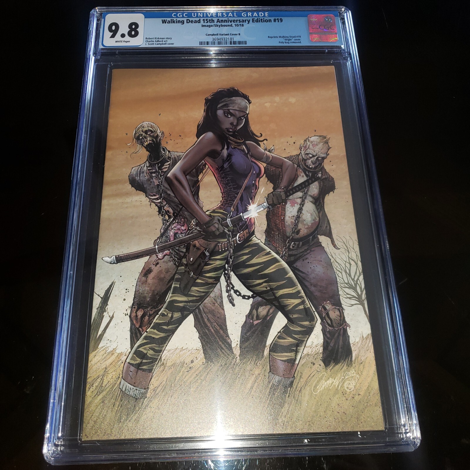 2018 IMAGE THE WALKING DEAD 15th Campbell Virgin Variant Cover B #19 CGC 9.8 2018 IMAGE THE WALKING DEAD 15th Campbell Virgin Variant Cover B #19 CGC 9.8