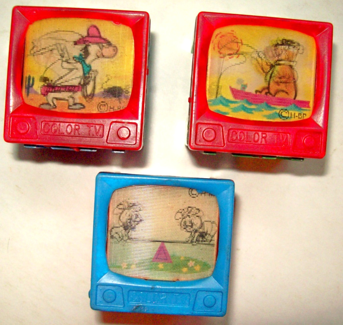 Set of Three 1960 Hanna-Barbera Vari-View Toys-Yogi, Quick Draw + Pixie & Dixie Set of Three 1960 Hanna-Barbera Vari-View Toys-Yogi, Quick Draw + Pixie & Dixie