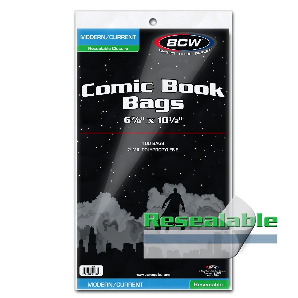 100 - BCW Current Modern Resealable 2-Mil Polypropylene Comic Book Bags 100 - BCW Current Modern Resealable 2-Mil Polypropylene Comic Book Bags
