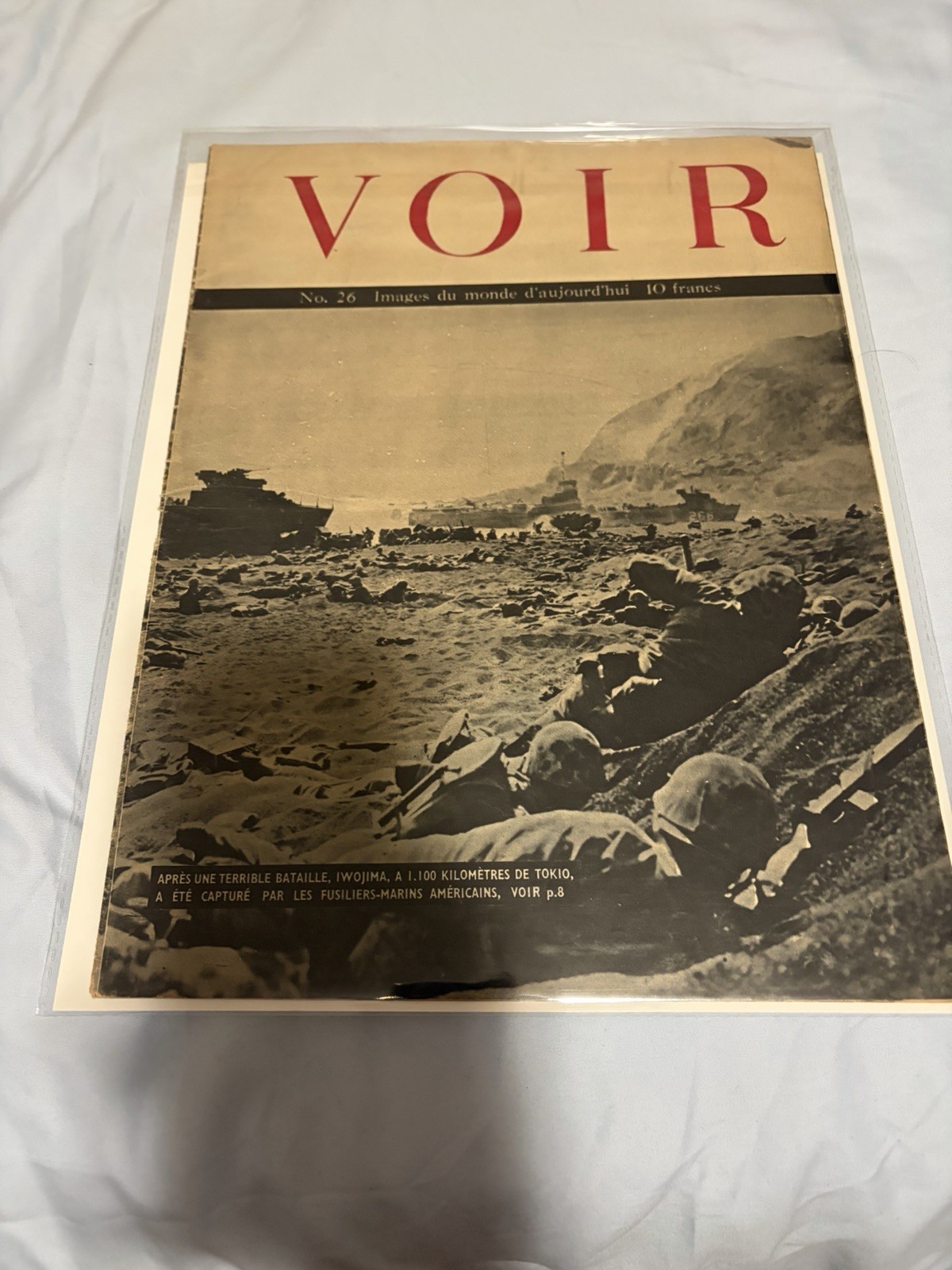 VOIR No 26 WWII French Magazine Iwo Jima US Marines Pacific War