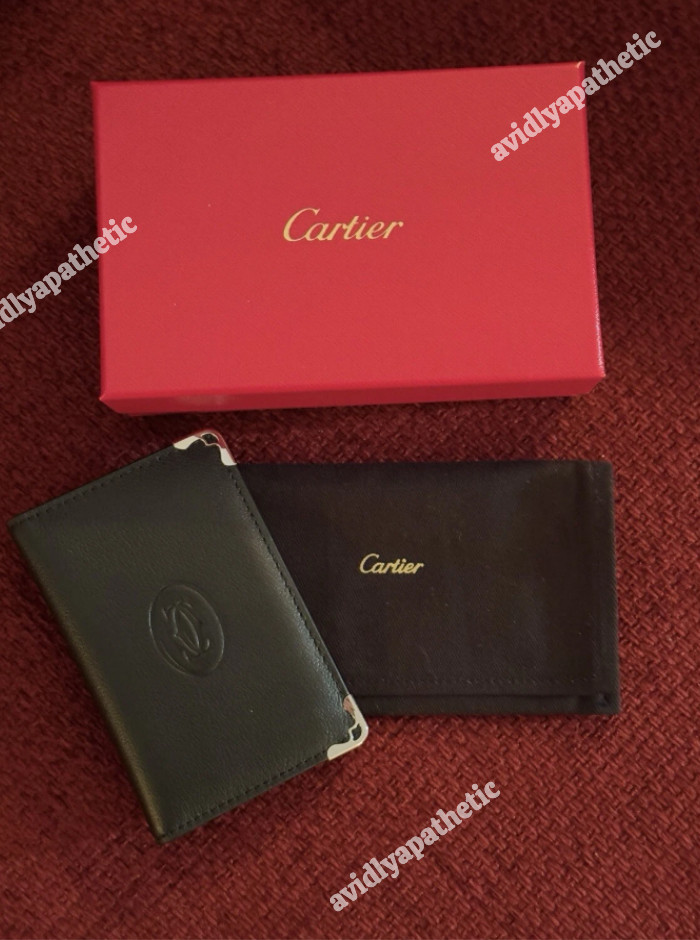 Cartier Black Calfskin Cardholder - New in Box Collectible Promotion AD Gift Hot