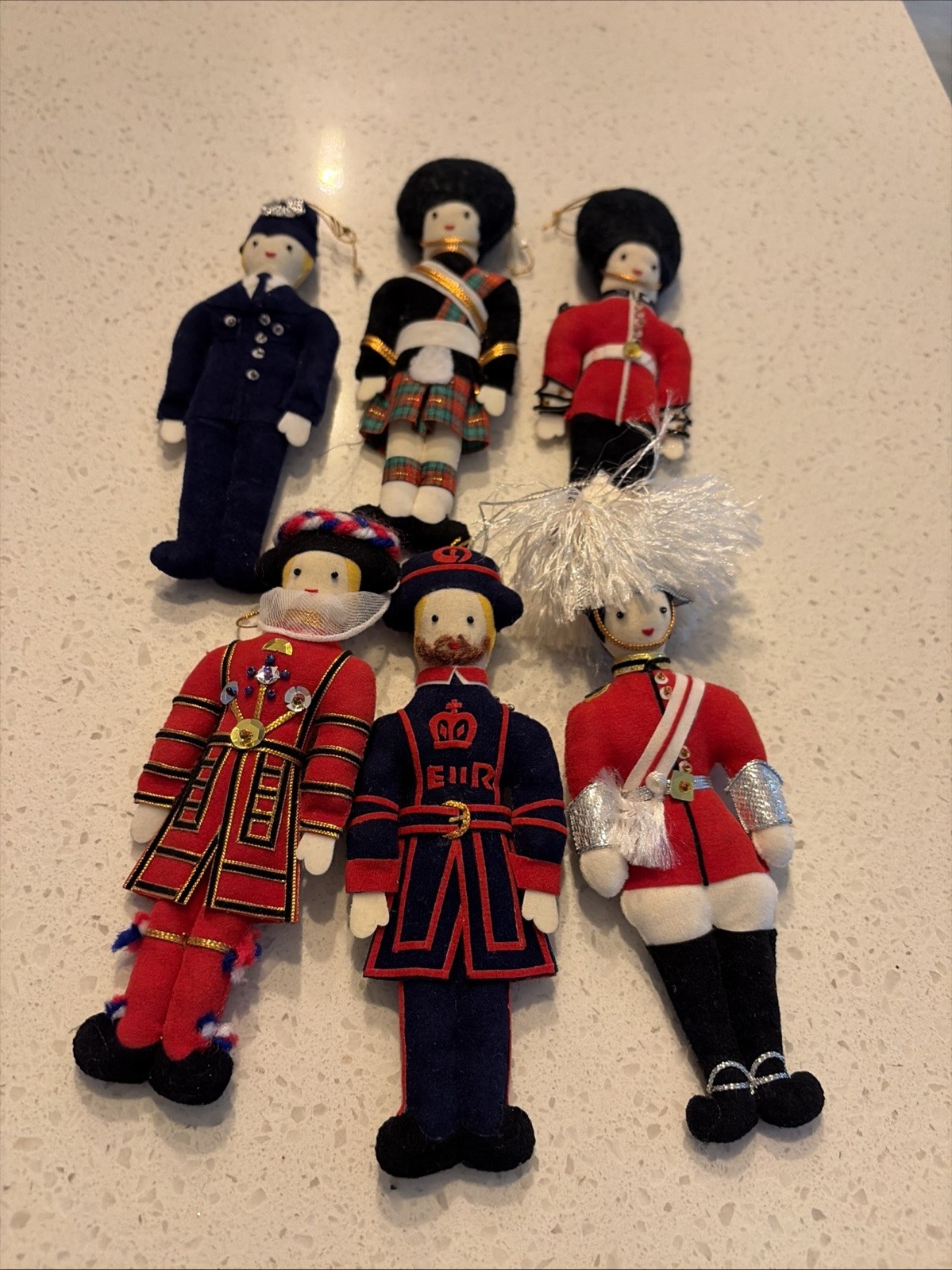 St Nicholas British Rare Embroidered Handmade Ornaments Set Of 6 St Nicholas British Rare Embroidered Handmade Ornaments Set Of 6