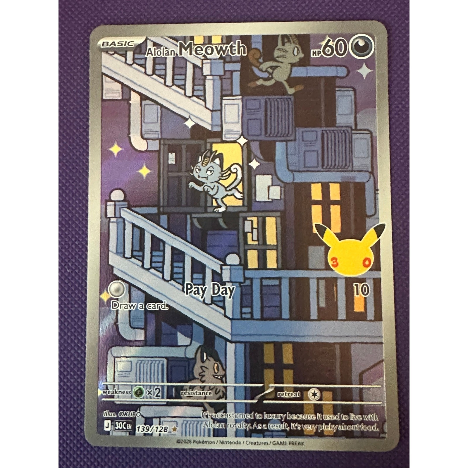 Alolan Meowth 139 30th Celebration