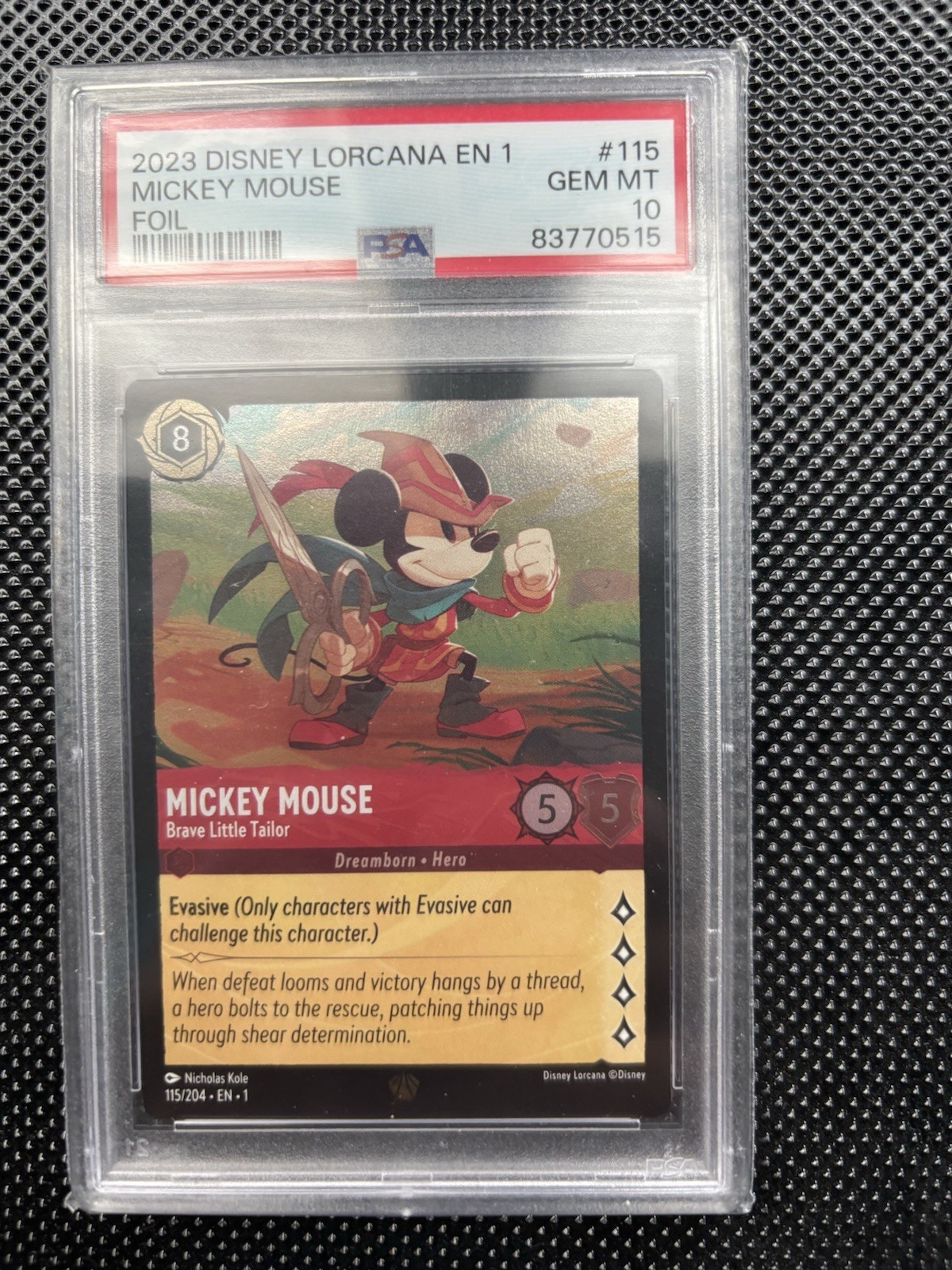 Mickey Mouse Brave Little Tailor  FOIL ~PSA 10 