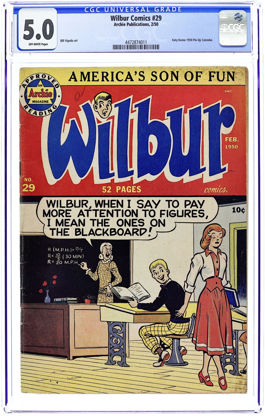 Wilbur Comics #29 CGC 5.0 1950 4472874011
