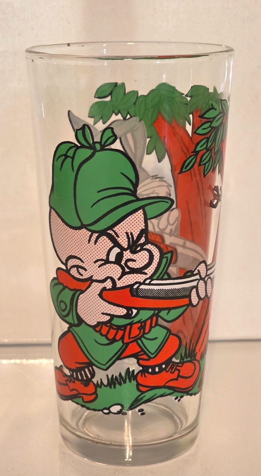 Vintage 1976 Bugs Bunny & Elmer Fudd Pepsi Glass Action Series - Excellent Vintage 1976 Bugs Bunny & Elmer Fudd Pepsi Glass Action Series - Excellent