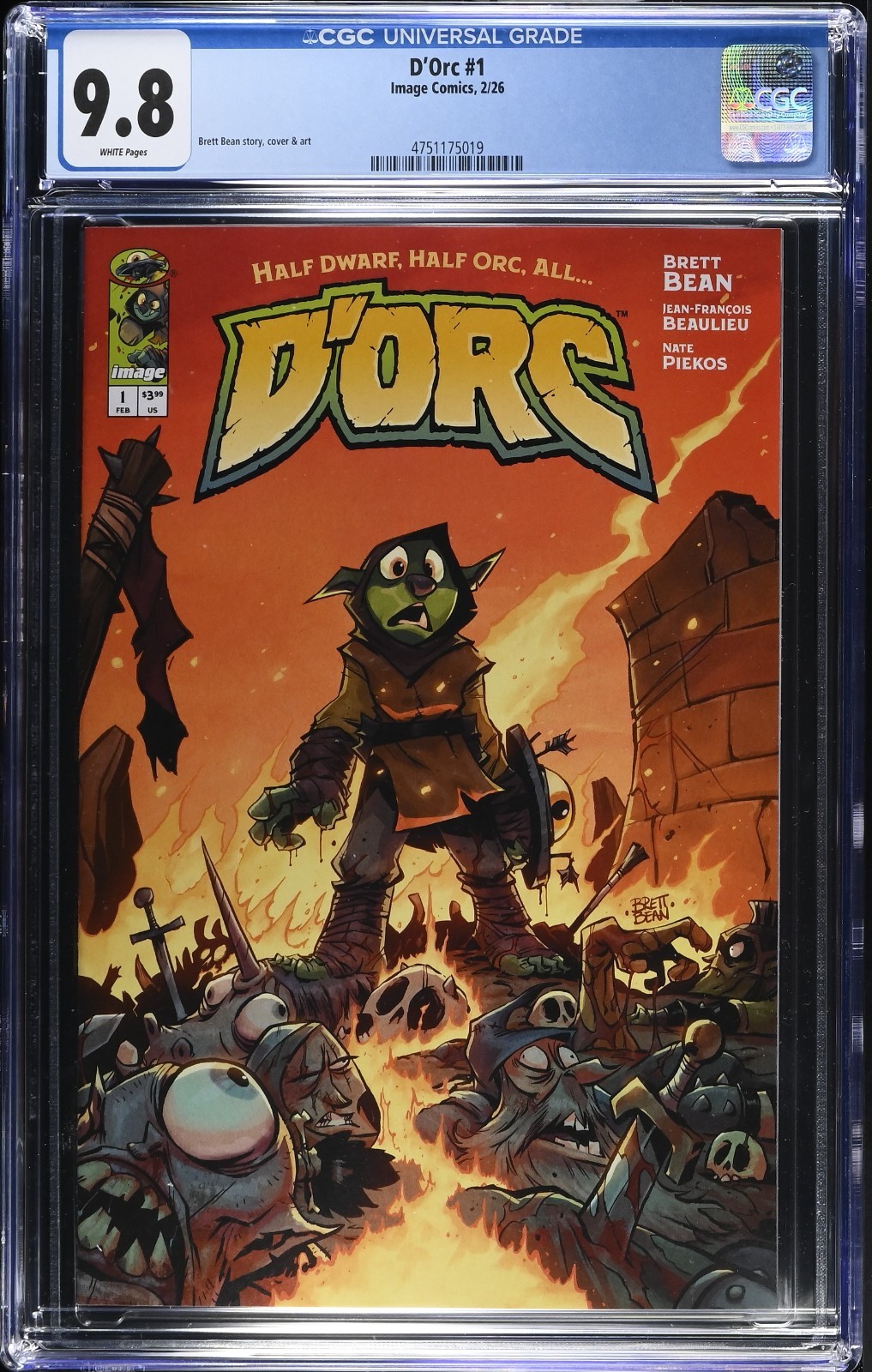 D’orc Dorc #1 Cover A Brett Bean First Print CGC 9.8 Image Comics 2026 D’orc Dorc #1 Cover A Brett Bean First Print CGC 9.8 Image Comics 2026