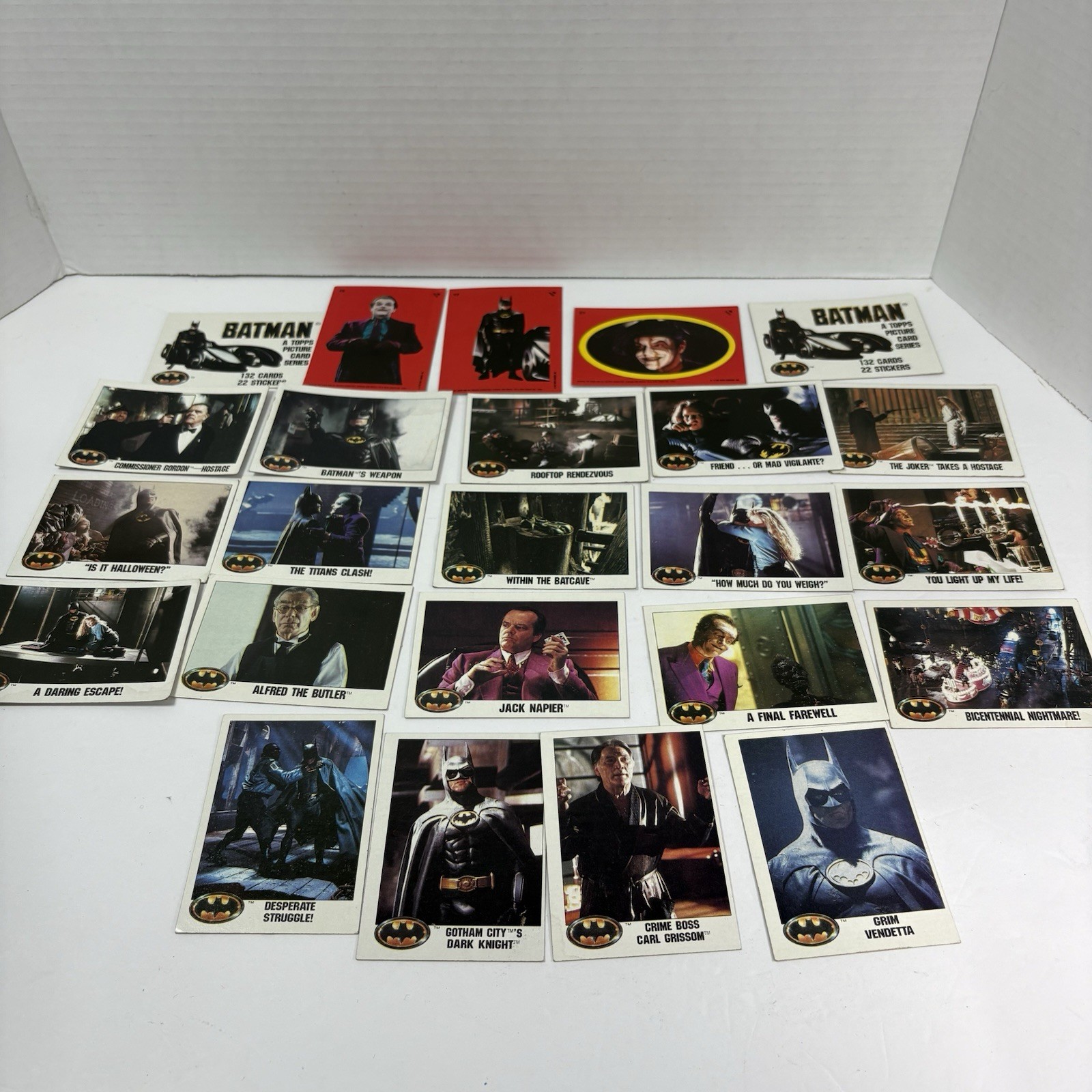 1989 Topps Vintage Batman Trading Cards LOT OF 24