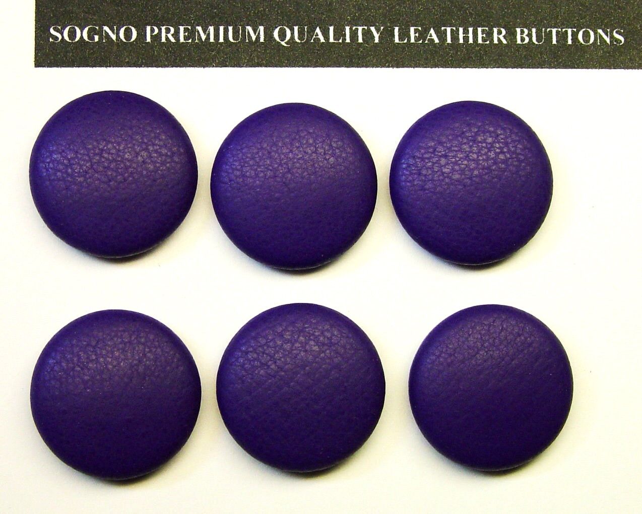 6 REPLACEMENT BUTTONS MADE IN USA FOR VINTAGE OUTFITS 23 MM SOFT PURPLE LEATHER
