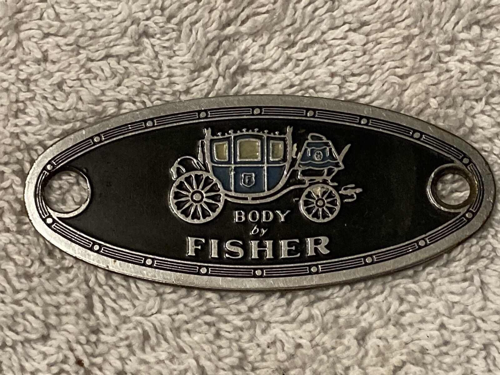 Vintage c.1930-50 BODY BY FISHER Body Tag ID General Motors GM Coachmaker Badge