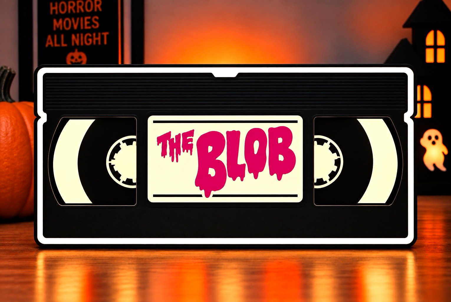 The Blob VHS LightBox Display – Retro Horror Movie USB Powered LED Sign The Blob VHS LightBox Display – Retro Horror Movie USB Powered LED Sign