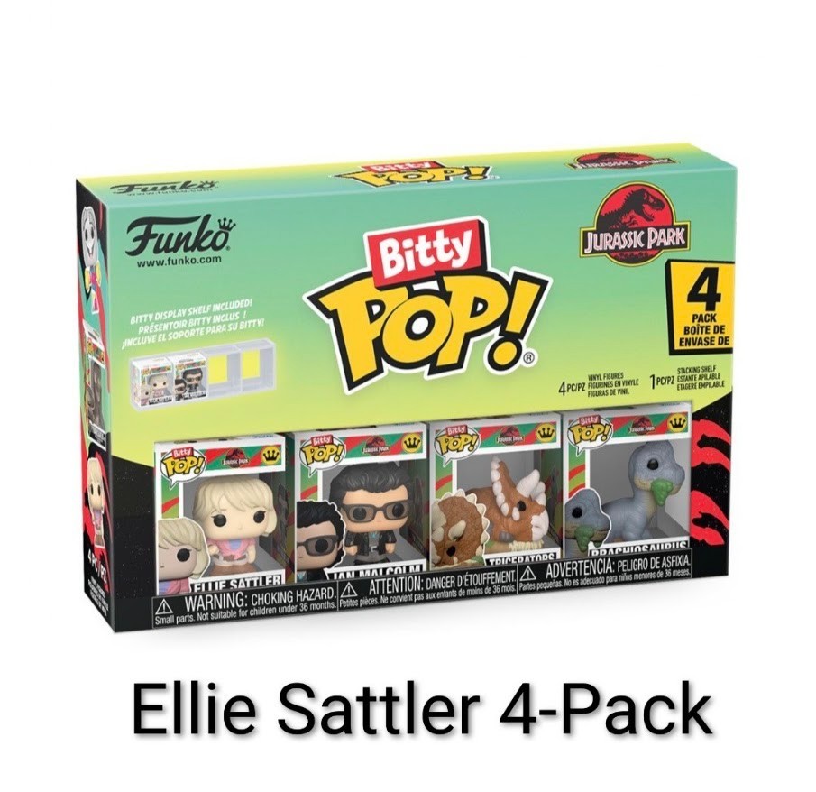 Funko Bitty Pop Jurassic Park 4 Pack Mini Figures YOU CHOOSE Ellie Chase Mr DNA