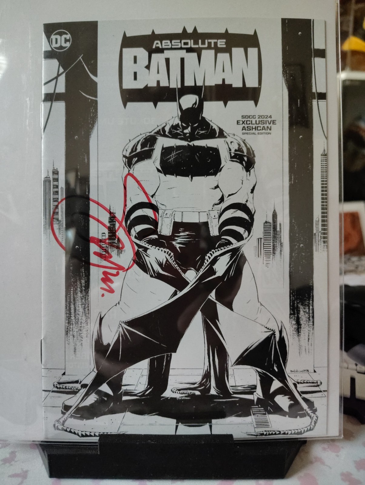 Absolute Batman 1 SDCC 2024 Ashcan Signed Scott Snyder w/COA B&W Dragotta