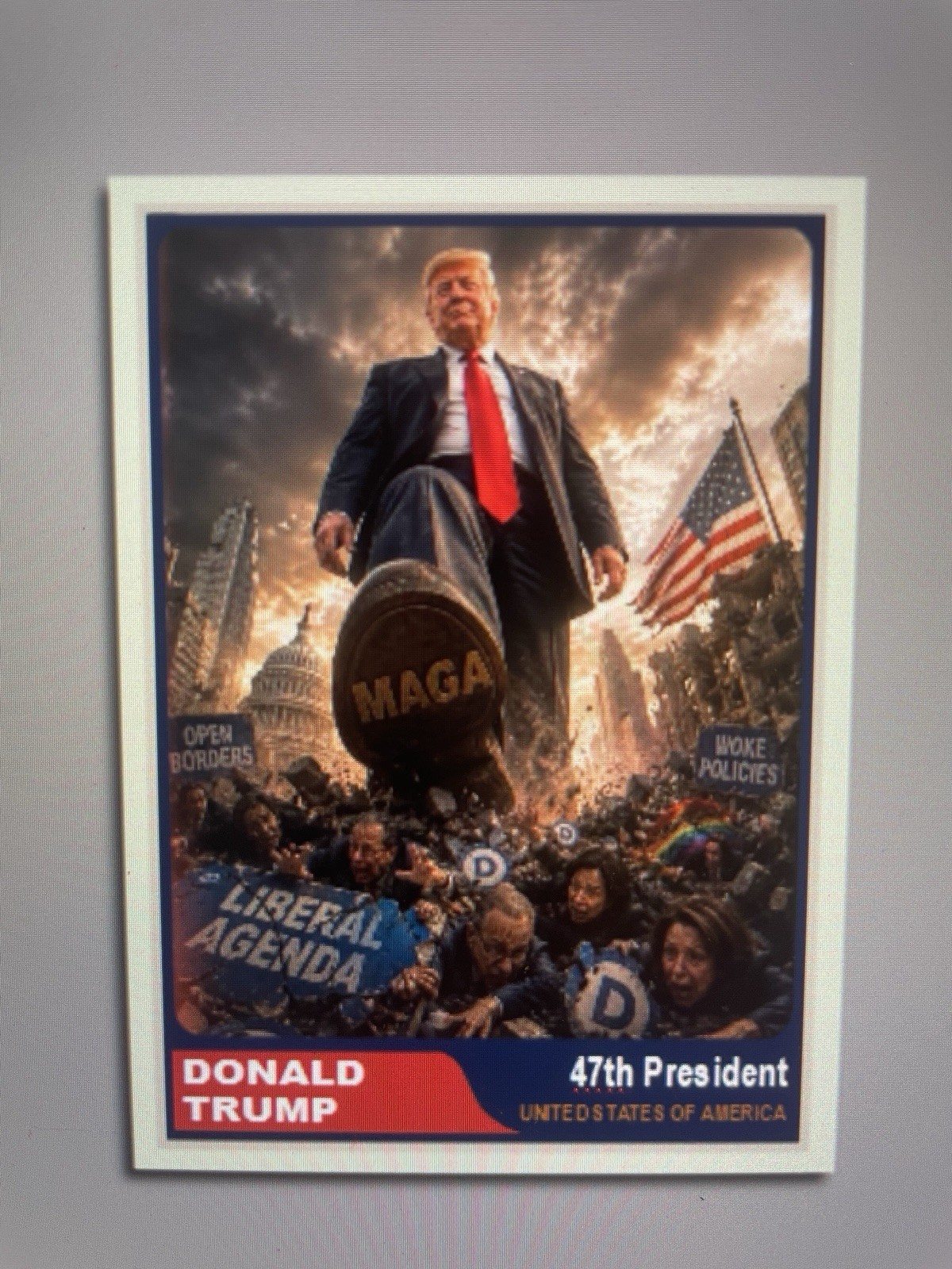 Donald Trump 2025”Custom ACEO Putting My Foot Down Donald Trump 2025”Custom ACEO Putting My Foot Down