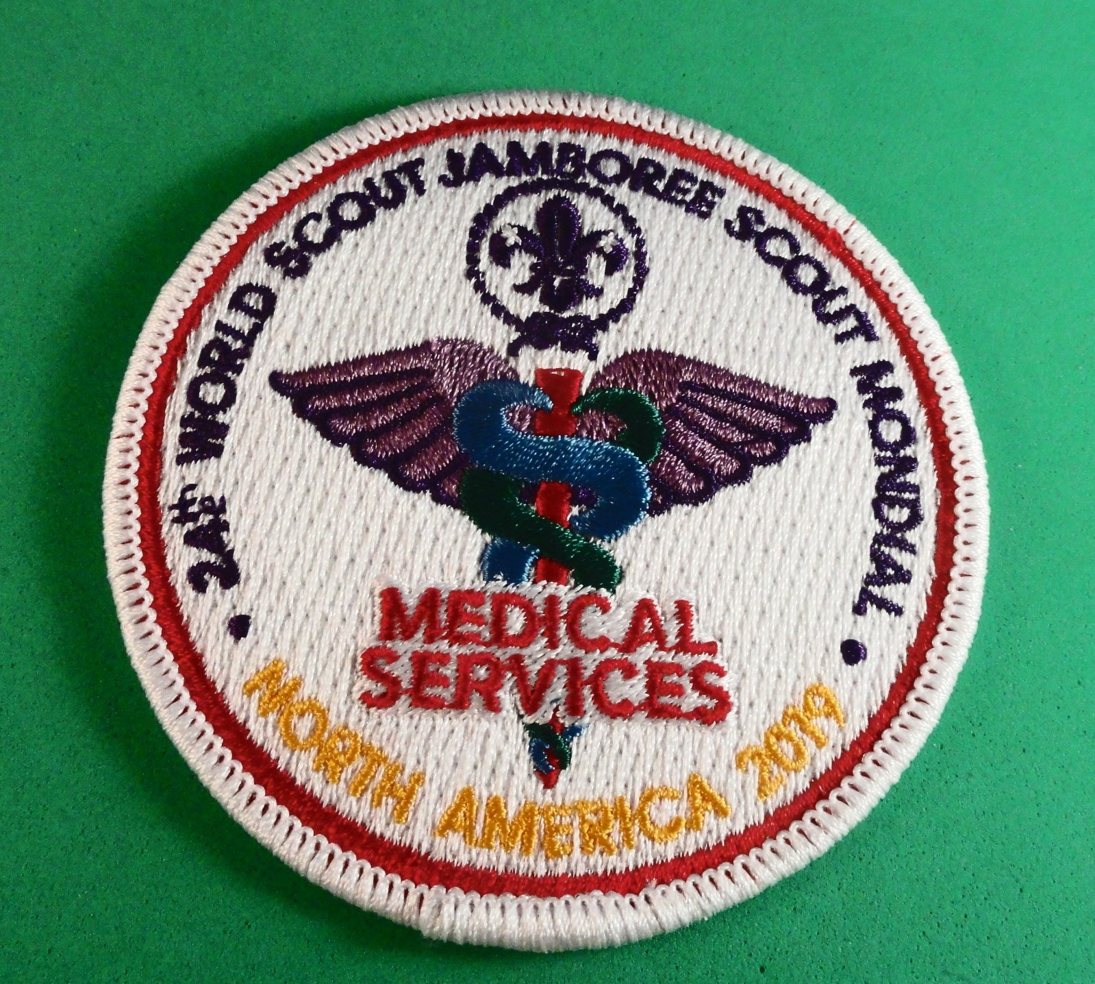 24th WSJ 2019 World Scout Jamboree Patch: MEDICAL SERVICES STAFF PATCH 24th WSJ 2019 World Scout Jamboree Patch: MEDICAL SERVICES STAFF PATCH