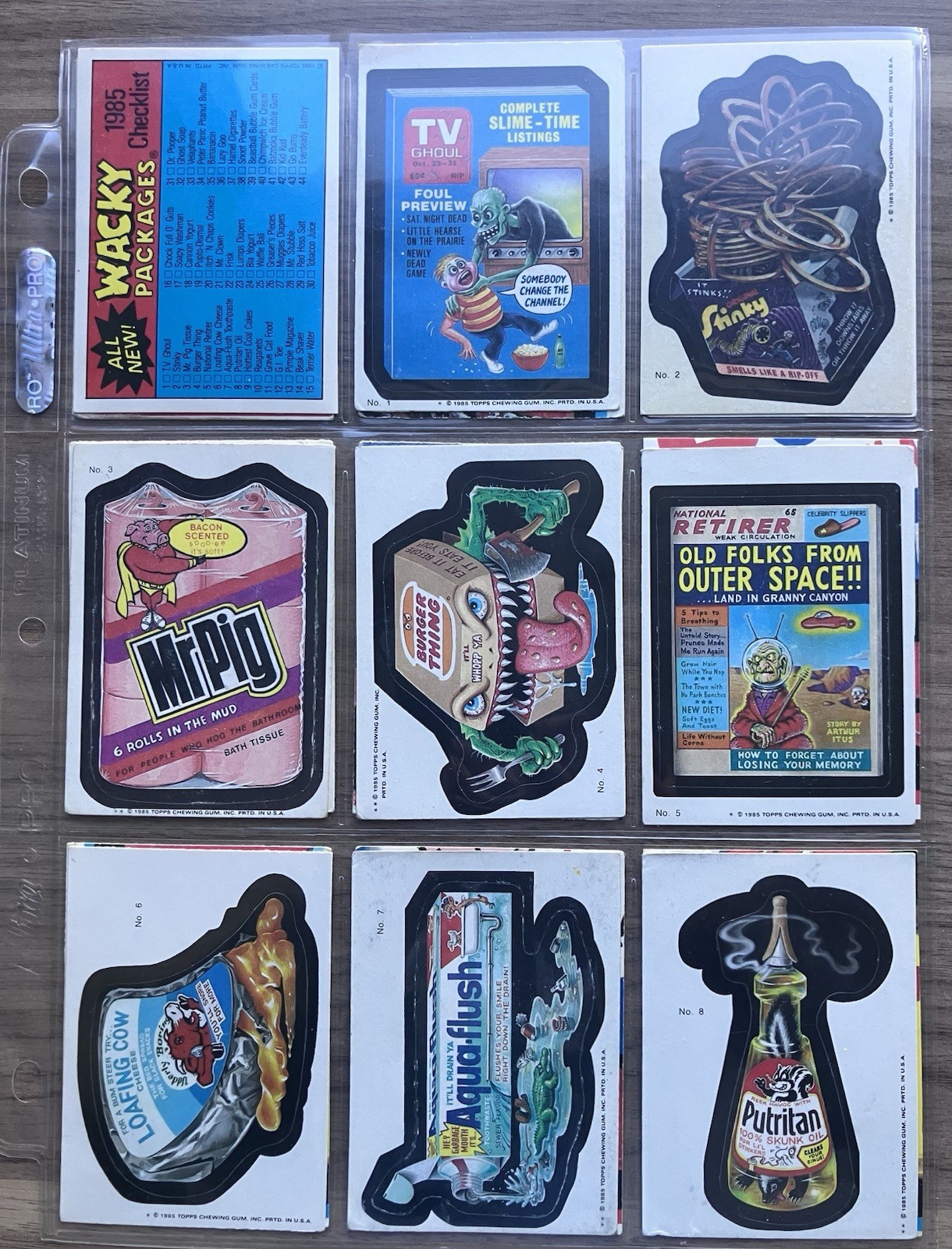 1985 Topps Wacky Packages Complete 44 Card Set Jay Lynch GPK Topps Sticker Set