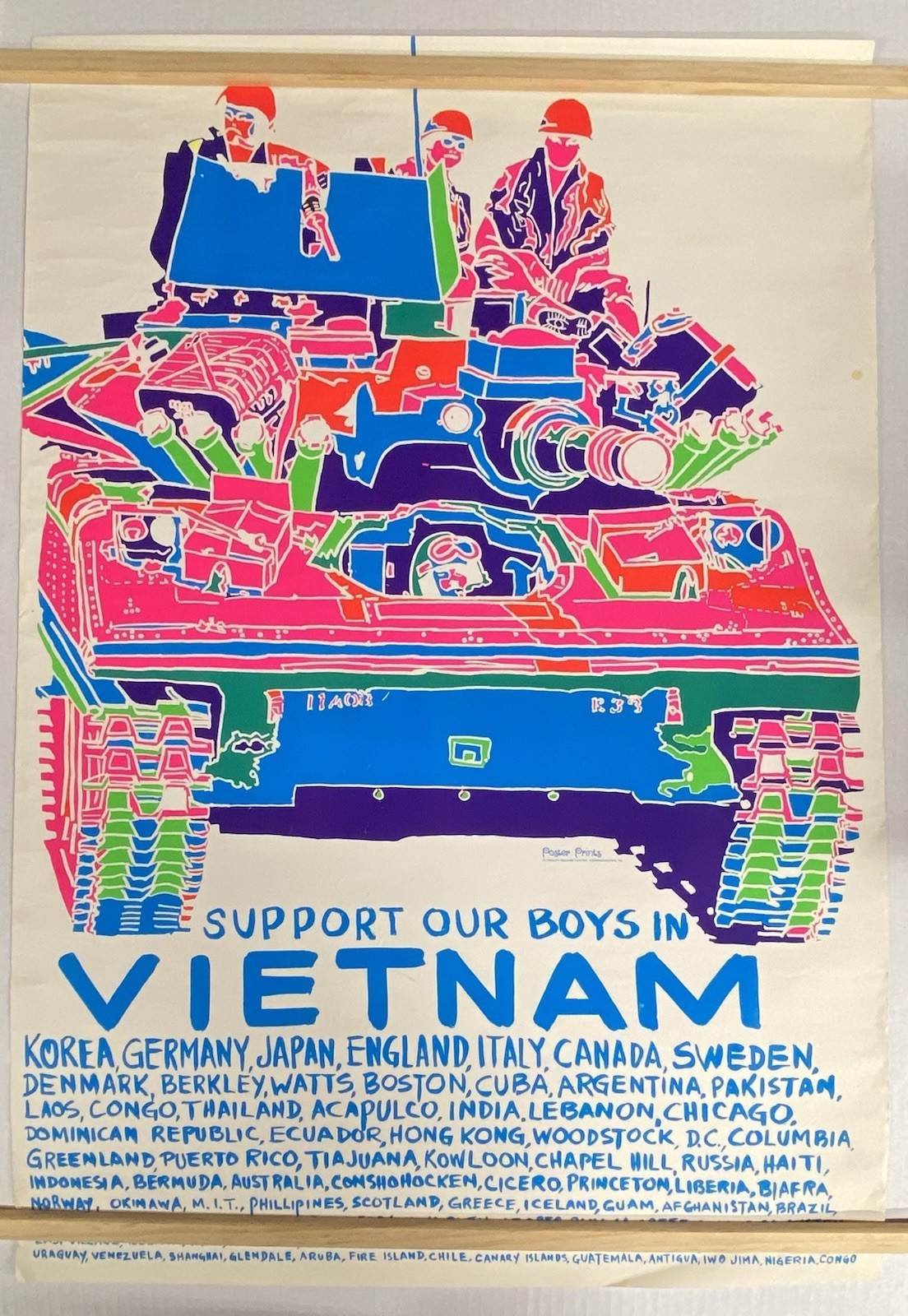 Vintage Original Support Our Boys in Vietnam Blacklight Poster 24x35 RARE Vintage Original Support Our Boys in Vietnam Blacklight Poster 24x35 RARE