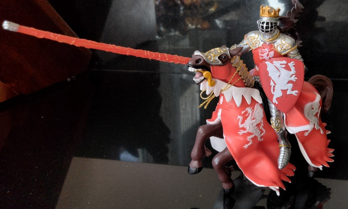 Red Dragon King with Horse Figures No. 639386, 39388 by PAPO ©2006