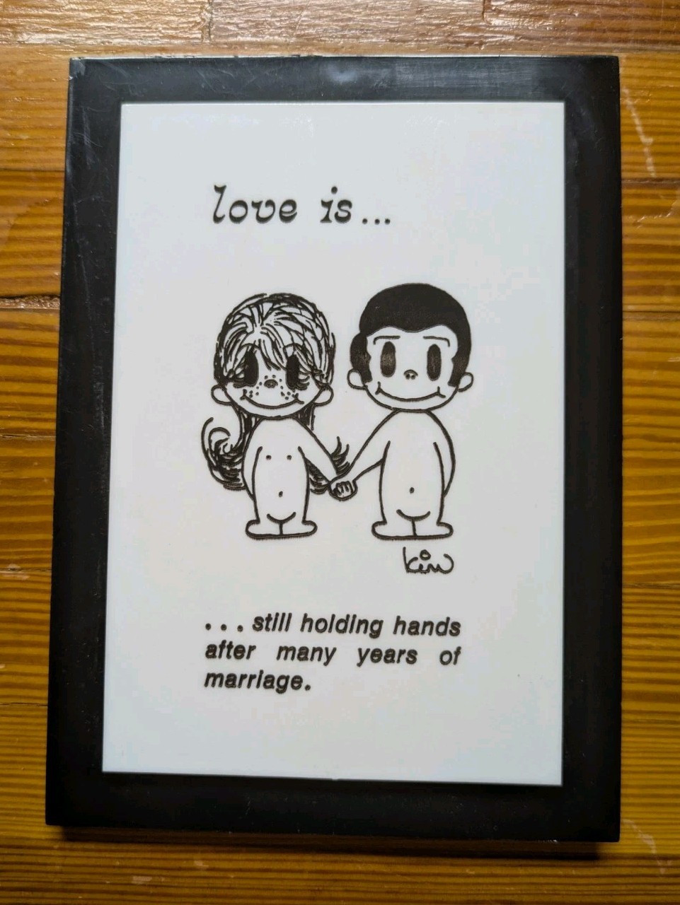Vintage 1970's Kim Casali Love Is... Plaque Plastic Frame Holding Hands Rare Art Vintage 1970's Kim Casali Love Is... Plaque Plastic Frame Holding Hands Rare Art