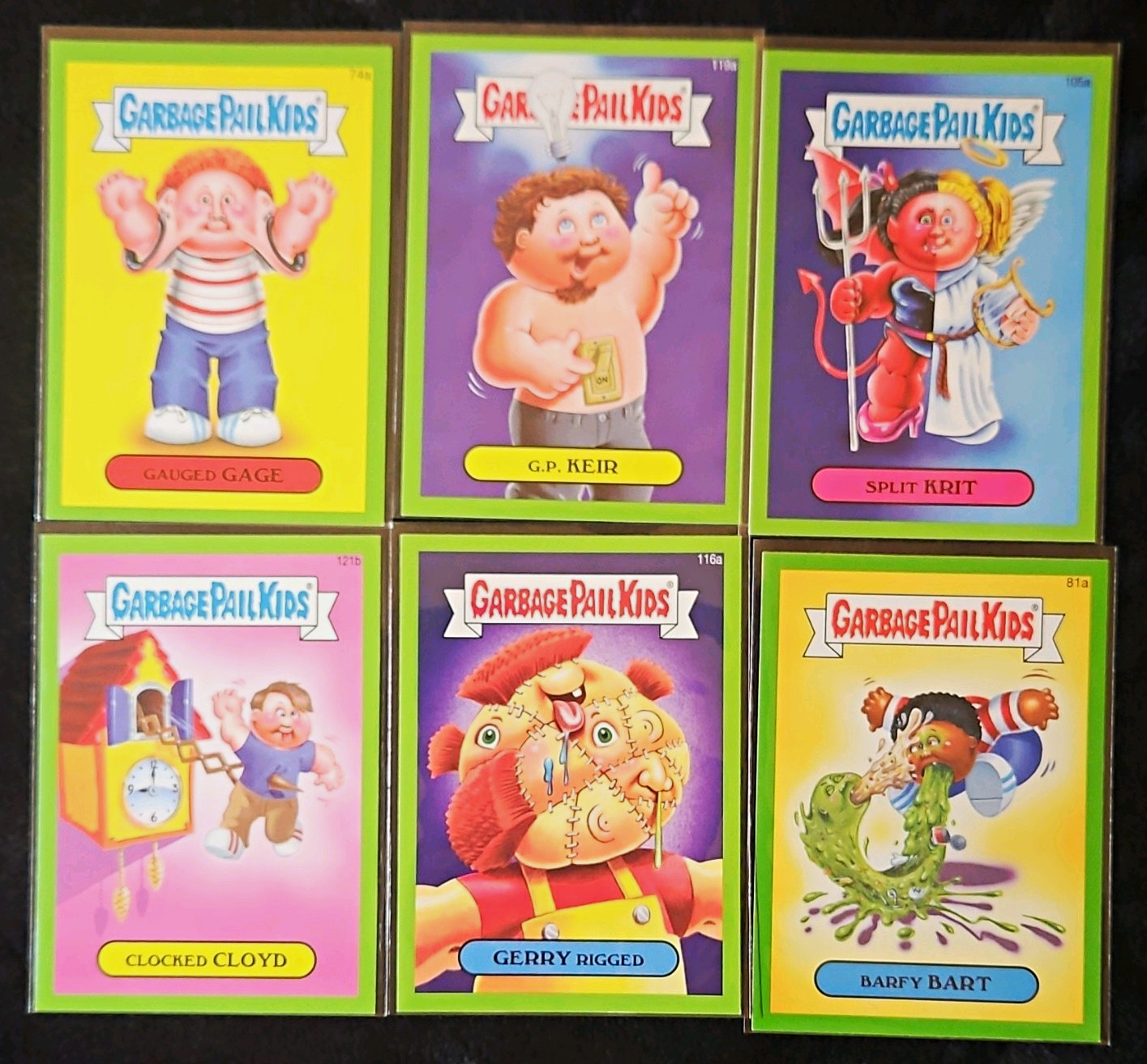 Topps Garbage Pail Kids 2014 🔥6-Card Lot🔥 💥All💥🔥Green Borders🔥 Topps Garbage Pail Kids 2014 🔥6-Card Lot🔥 💥All💥🔥Green Borders🔥