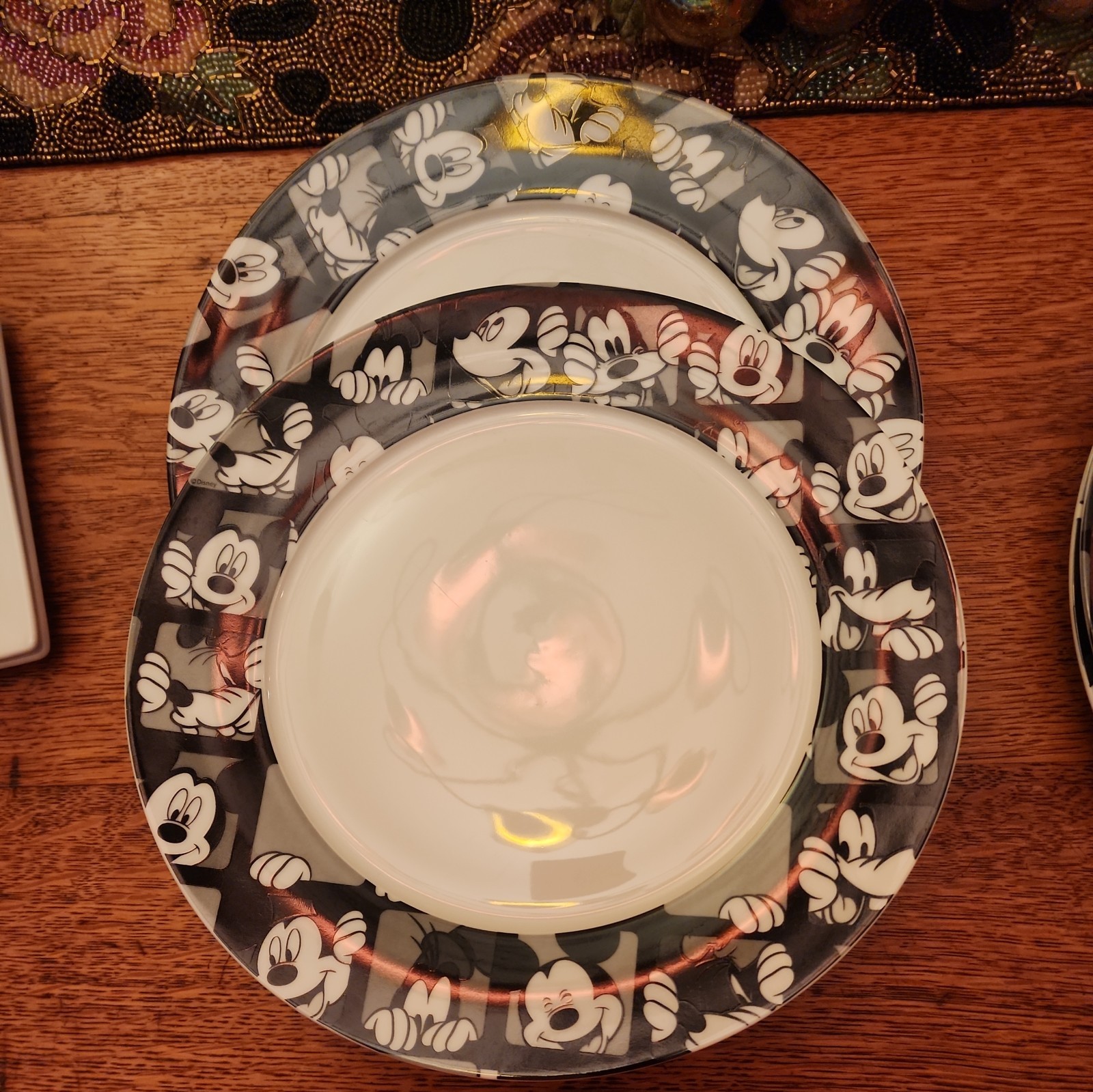 Disney Mickey Mouse and Goofy black white gray 10.5 Disney Mickey Mouse and Goofy black white gray 10.5