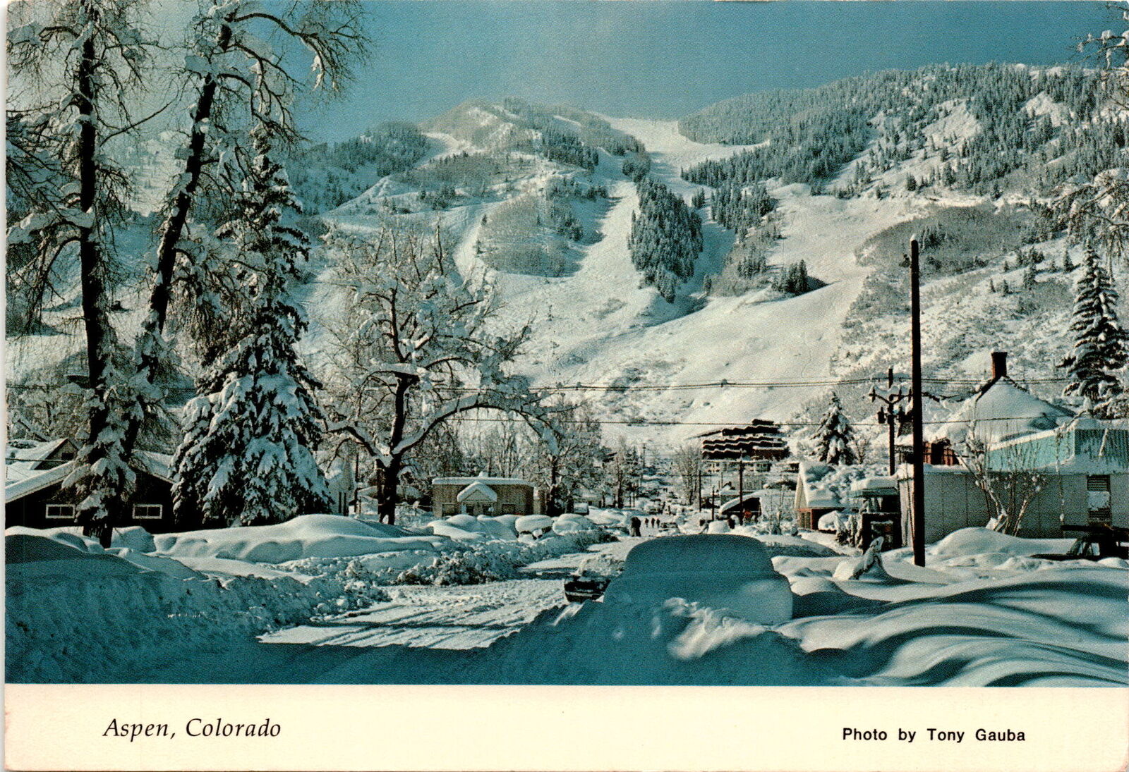 Aspen, Colorado, Rocky Mountains, Judy, Paul Ward, Kirkwood, ski Postcard