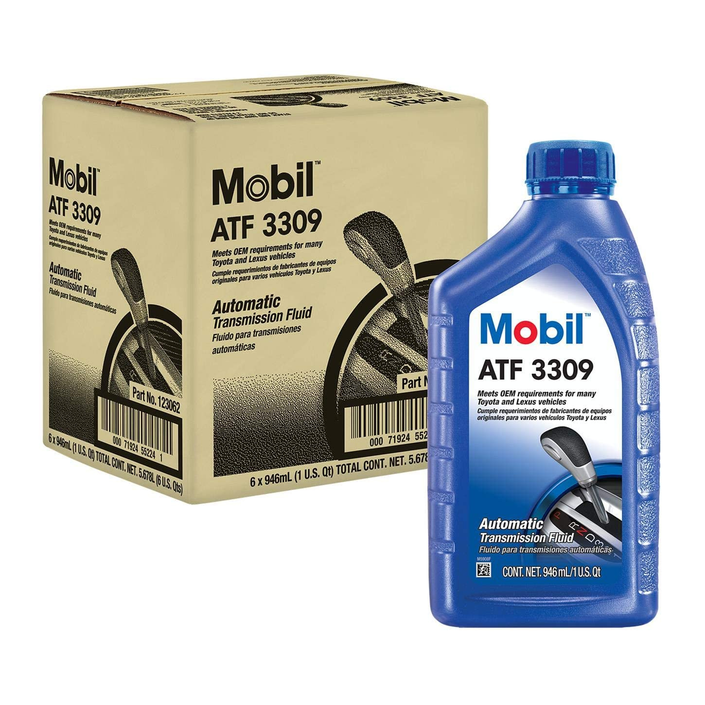 Mobil 3309 Automatic Transmission Fluid, 1 Quart, Case of 6 Mobil 3309 Automatic Transmission Fluid, 1 Quart, Case of 6