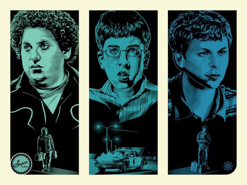 Superbad (Variant) by Jeff Boyes xx/50 Screen Print Movie Art Poster