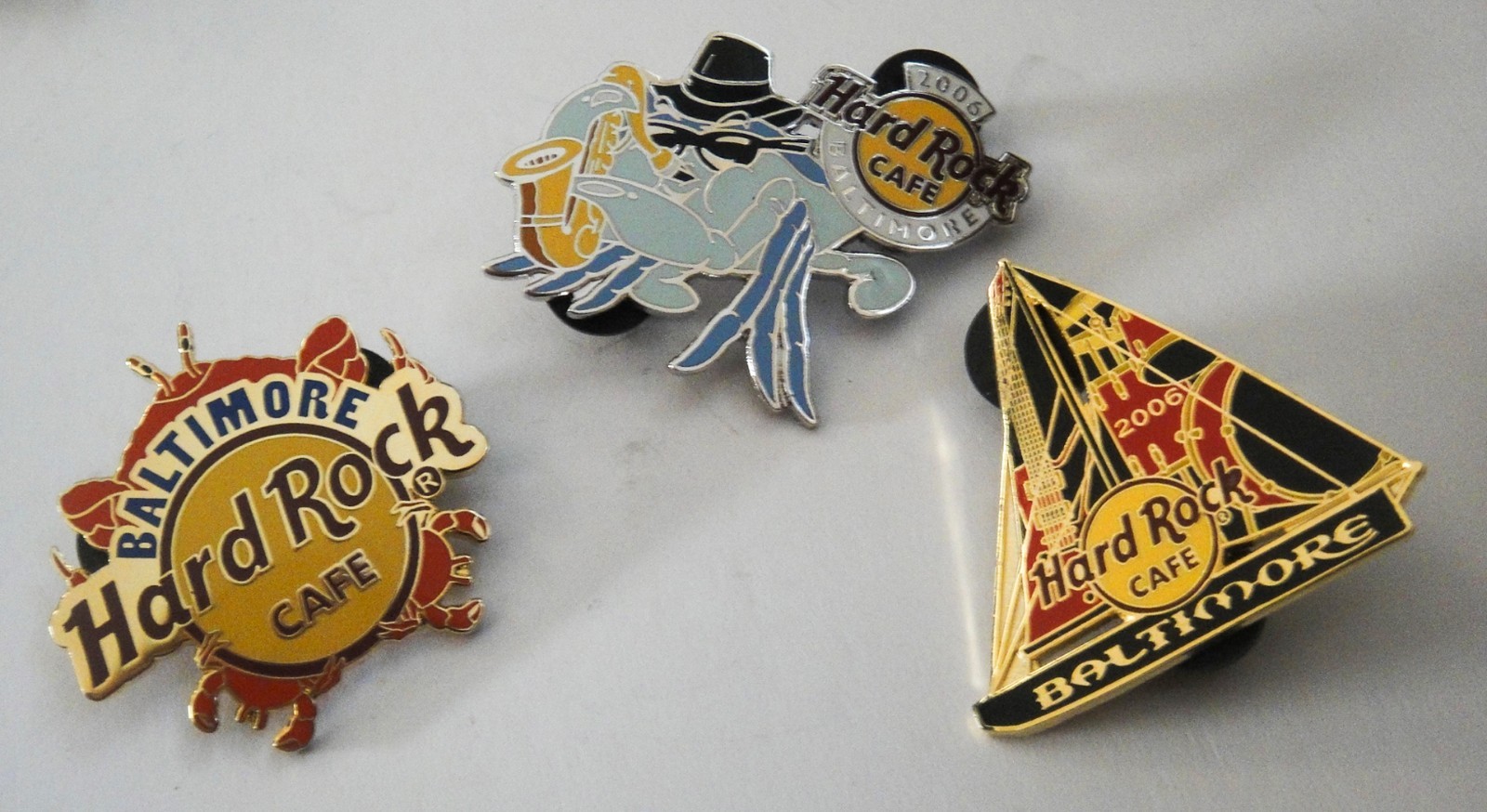 Lot of 3 Hard Rock Cafe - BALTIMORE - Hard Rock Cafe Pins - ENAMEL Lot of 3 Hard Rock Cafe - BALTIMORE - Hard Rock Cafe Pins - ENAMEL