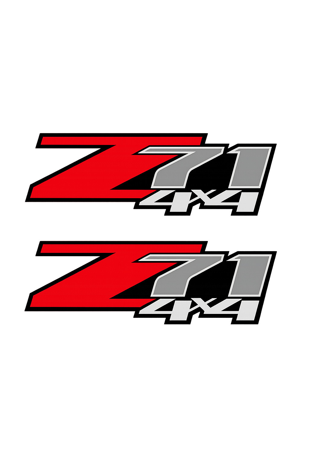 (2) Chevy GMC Z71 4x4 Off Road Truck Bed Decal Stickers 1 Pair 12.5” P806