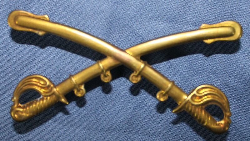 Original Model 1872 U S Cavalry Crossed Sabers Hat Insignia Original Model 1872 U S Cavalry Crossed Sabers Hat Insignia