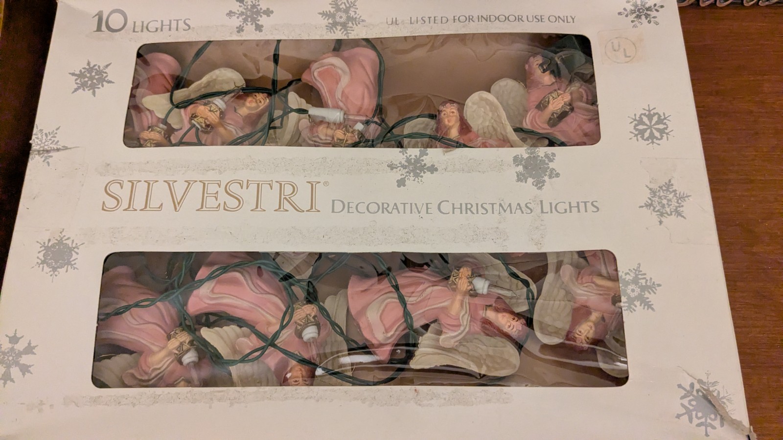 Vtg Silvestri Angel Blow Mold Vintage Christmas Lights 5ft 10 Angels Tested Vtg Silvestri Angel Blow Mold Vintage Christmas Lights 5ft 10 Angels Tested