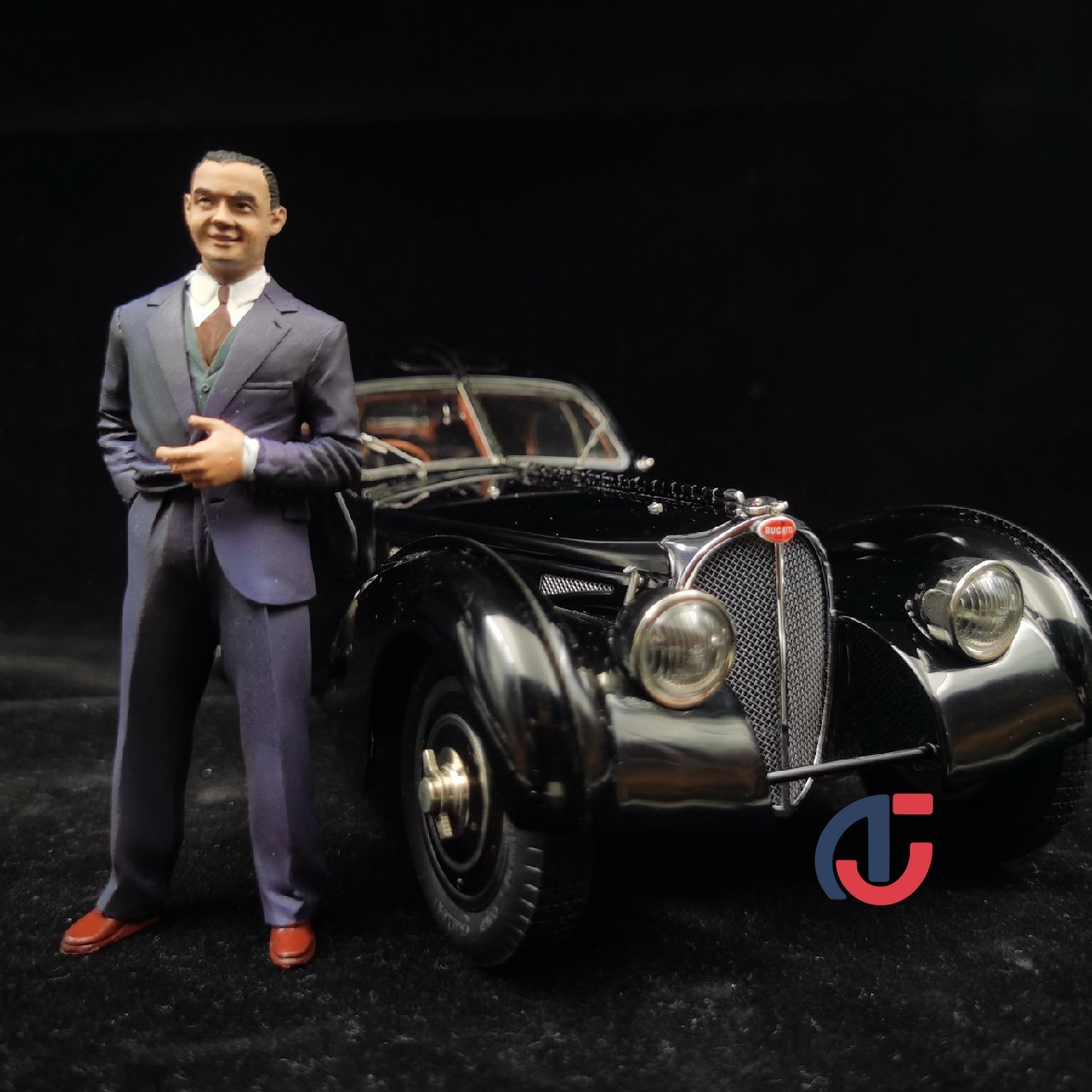 1: 18 figure Bugatti car model scene CMC Autoart kyosho without car doll only