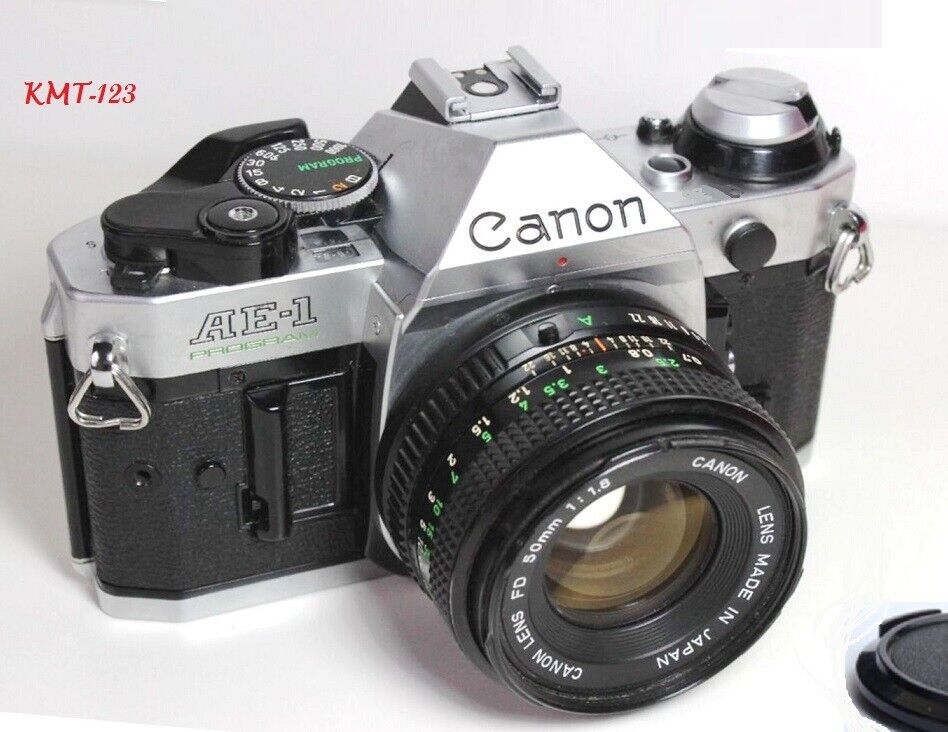 Canon AE-1 Program 35mm Film Manual Camera w/ 50mm F1.8 Lens Excellent Condition