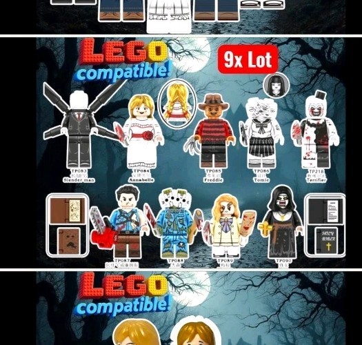 🩸9x Lot Horror Movie Custom Minifigures Set Halloween For LEGO Bricks Terrifier
