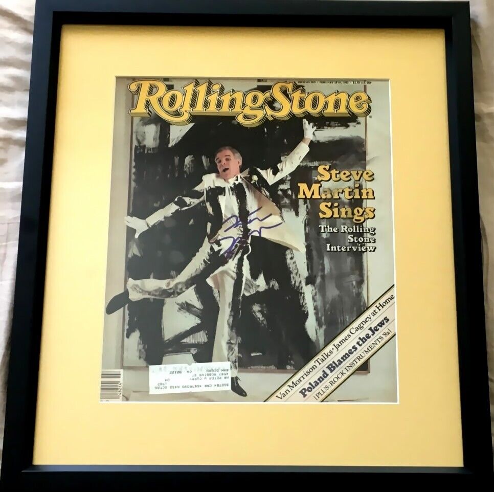 Steve Martin autograph auto signed 1982 Rolling Stone magazine cover framed JSA
