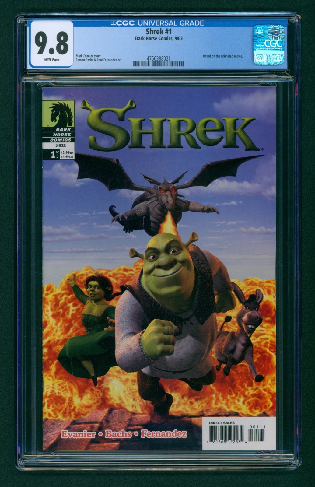 Shrek #1 (Dark Horse, 2003) CGC 9.8 White Donkey Shrek #1 (Dark Horse, 2003) CGC 9.8 White Donkey