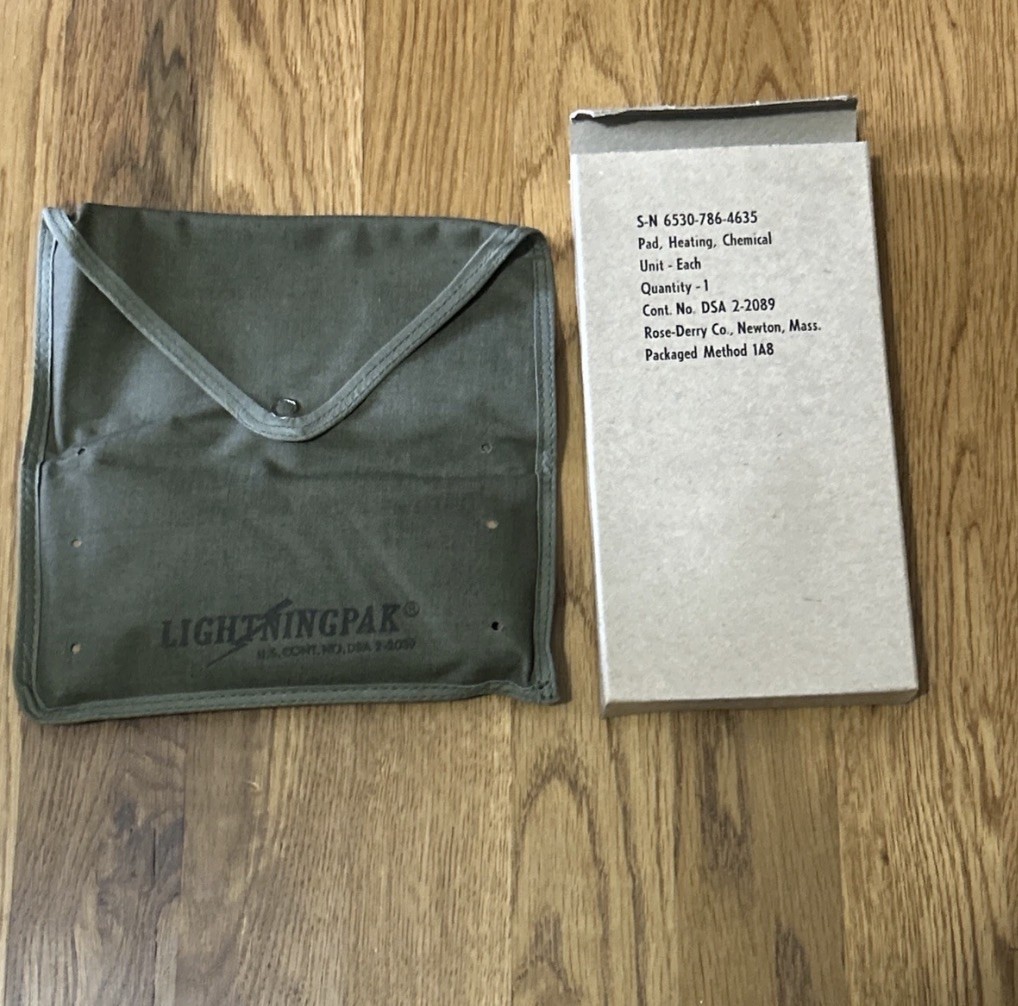 Vietnam War US Army Chemical Heat Pad 1962 Dated New In Box