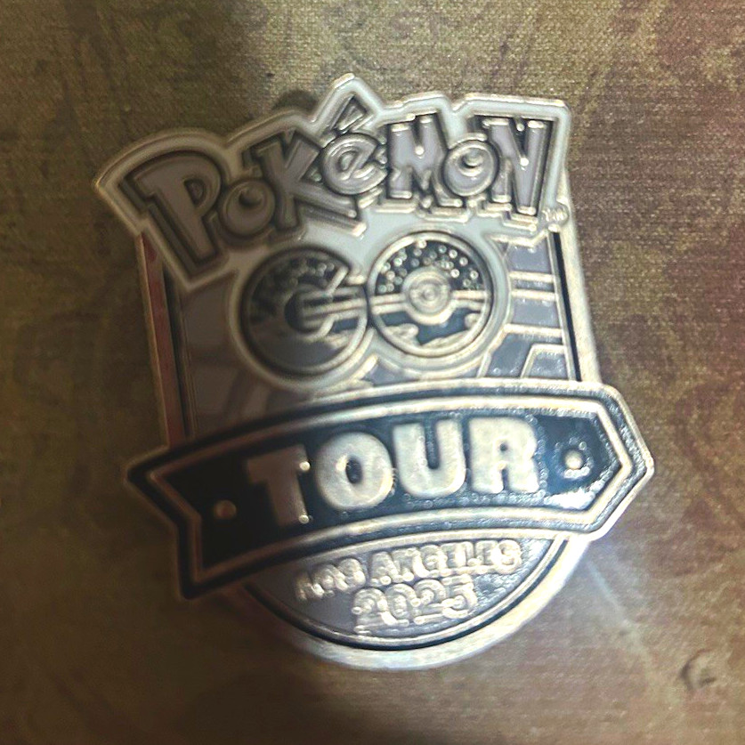 Pokémon GO Tour 2025 Silver Metal Pin Badge - Pokémon Franchise Animation Theme Pokémon GO Tour 2025 Silver Metal Pin Badge - Pokémon Franchise Animation Theme