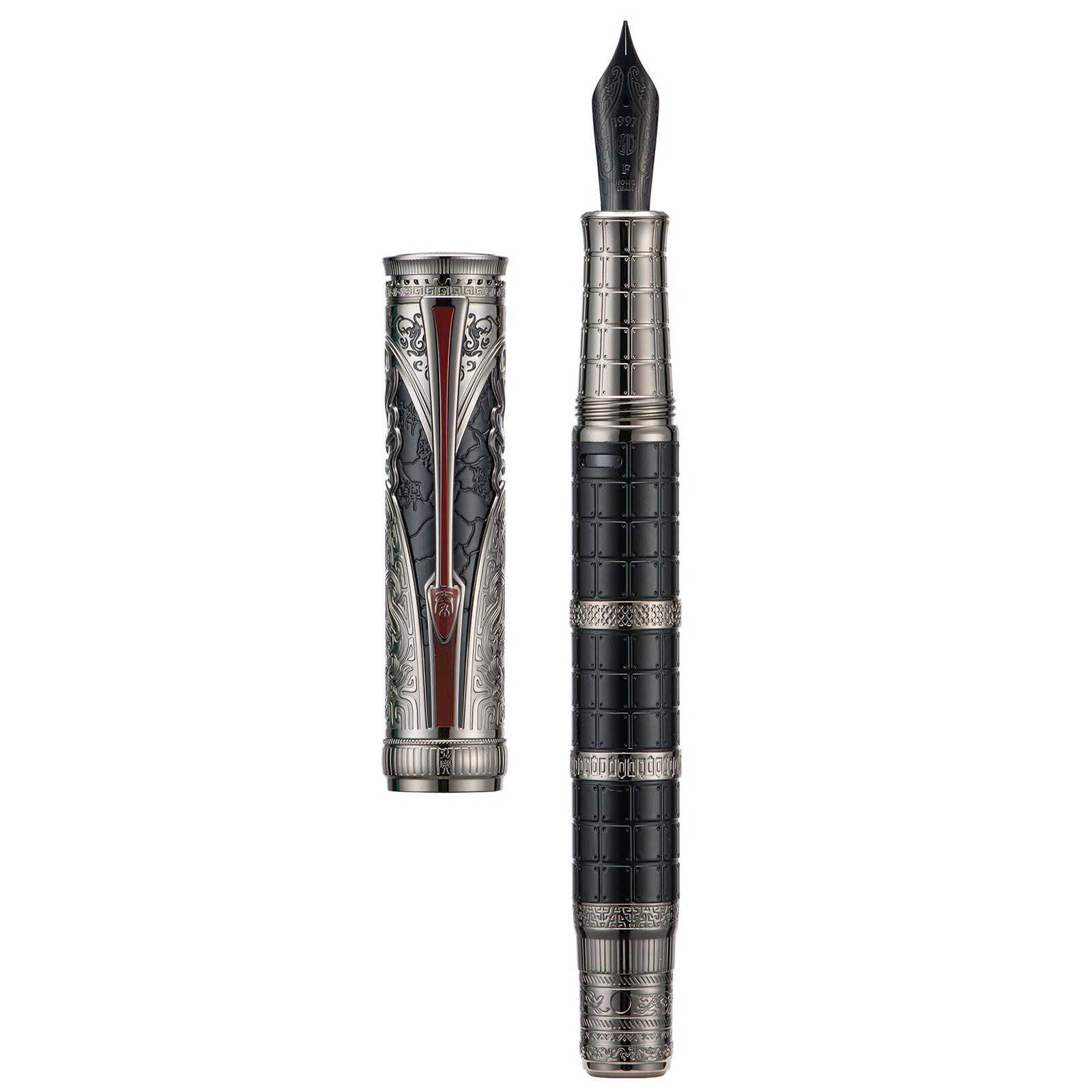 Hongdian D5 Piston Fountain Pen Qin Dynasty Series EF/F Nib Retro Engraving Pen Hongdian D5 Piston Fountain Pen Qin Dynasty Series EF/F Nib Retro Engraving Pen